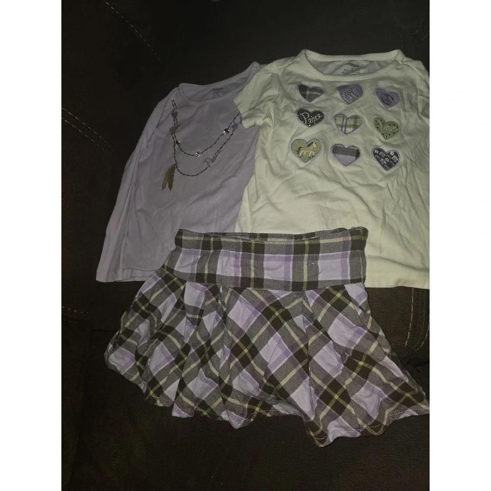 Gymboree cowgirls at heart tops and skort size 4 horse feather peace